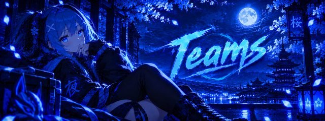 Team banner in Blue
